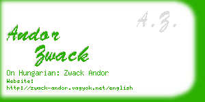 andor zwack business card